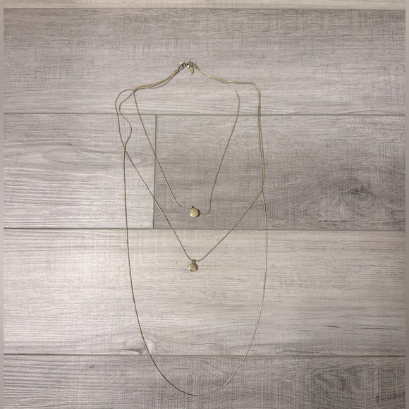 Express three tiered gold statement necklace - Picture 3 of 4